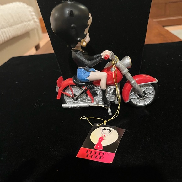 Betty Boop Bobble Head Red and Black Motorcycle Figurine